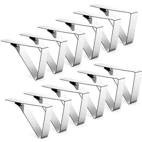 ASUPERMALL Pinces A Nappe En Acier Inoxydable Couverture De Table Pinces Triangulaires Pinces A Nappe De Pique-Nique De Jardin, 12 Pcs 1 ASUPERMALL Pinces A Nappe En Acier Inoxydable Couverture De Table Pinces Triangulaires Pinces A Nappe De Pique-Nique De Jardin, 12 Pcs