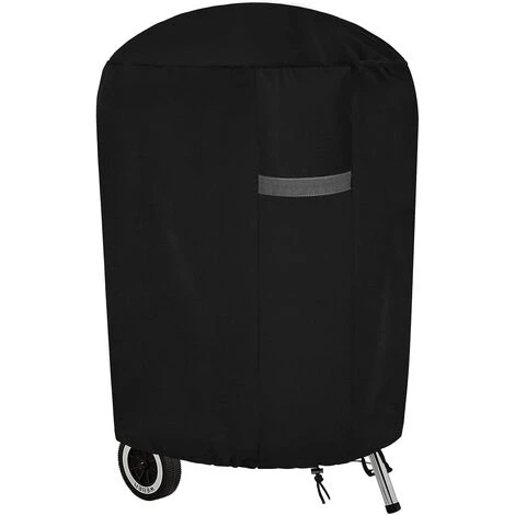 TRIOMPHE Housse De Barbecue Au Charbon Avec Grilles D’aération, Imperméable, Coupe-Vent, Anti-UV, Résistant à La Déchirure, Robuste Tissu Oxford 600D Bâche De Protection Barbecue, Rond (71x68cm) - Noir 1 TRIOMPHE Housse De Barbecue Au Charbon Avec Grilles D’aération, Imperméable, Coupe-Vent, Anti-UV, Résistant à La Déchirure, Robuste Tissu Oxford 600D Bâche De Protection Barbecue, Rond (71x68cm) - Noir