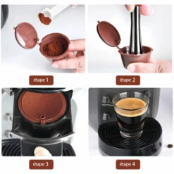 ASUPERMALL 3 Pieces Dosettes De Cafe Reutilisables Capsules De Cafe Rechargeables Compatibles Avec Les Filtres A Cafe Rechargeables Dolce Gusto Avec Brosse 9 ASUPERMALL 3 Pieces Dosettes De Cafe Reutilisables Capsules De Cafe Rechargeables Compatibles Avec Les Filtres A Cafe Rechargeables Dolce Gusto Avec Brosse -Accessoires de barbecue Soldes 35988635 5
