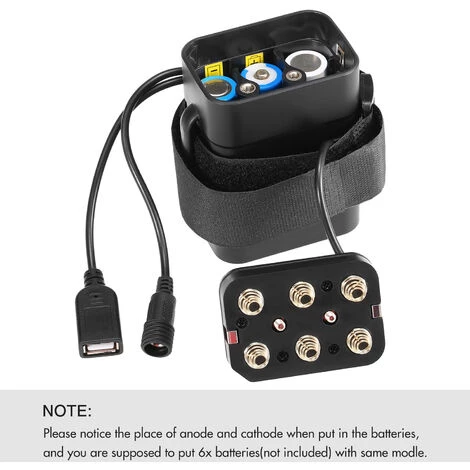 HAPPYSHOPPING Boitier De Batterie Etanche Chargeur Portable Double Interface Boitier De Batterie 6 Sections 18650, Modele: 12V 4 HAPPYSHOPPING Boitier De Batterie Etanche Chargeur Portable Double Interface Boitier De Batterie 6 Sections 18650, Modele: 12V – Image 4