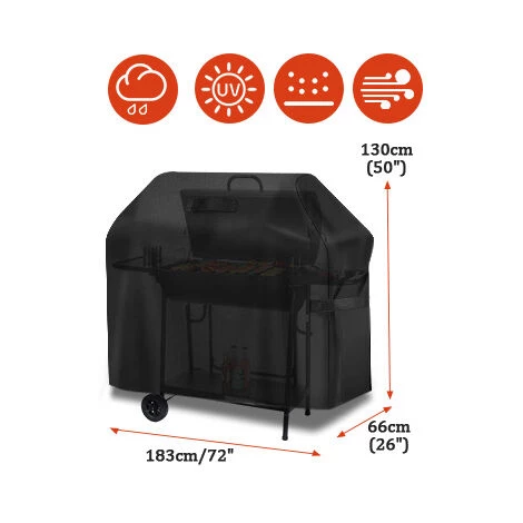 SWAGX 183*66*130cm Couverture De Gril De Barbecue Tissu Oxford Robuste 420D Imperméable 4 SWAGX 183*66*130cm Couverture De Gril De Barbecue Tissu Oxford Robuste 420D Imperméable – Image 4
