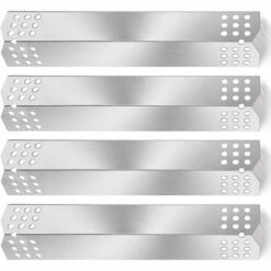 GFTIME 37CM Diffuseur Chaleur Pour Char-Broil, Taino 4 Pro 4+1 Pro, Enders, Broilmaster, ProfiCook, Sunbeam, Landmann, Campingaz Et La Plupart Des Modèles De Gril, Acier Inoxydable Plaque Chauffante Barbecue à Gaz Pièce De Rechange, Paquet De 4