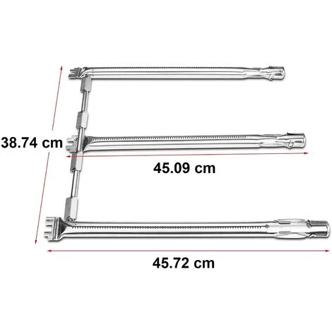 GFTIME 45,7CM 69787 Brûleur Pour Weber Spirit 300 Series E310 S310 E320 S320, Acier Inoxydable Tube De Brûleur Gril à Gaz Pièces De Rechange Pour Weber E330 S330 SP-330 (avec Bouton Avant) 2 GFTIME 45,7CM 69787 Brûleur Pour Weber Spirit 300 Series E310 S310 E320 S320, Acier Inoxydable Tube De Brûleur Gril à Gaz Pièces De Rechange Pour Weber E330 S330 SP-330 (avec Bouton Avant) – Image 2