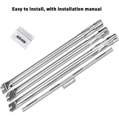 GFTIME 45,7CM 69787 Brûleur Pour Weber Spirit 300 Series E310 S310 E320 S320, Acier Inoxydable Tube De Brûleur Gril à Gaz Pièces De Rechange Pour Weber E330 S330 SP-330 (avec Bouton Avant) 4 GFTIME 45,7CM 69787 Brûleur Pour Weber Spirit 300 Series E310 S310 E320 S320, Acier Inoxydable Tube De Brûleur Gril à Gaz Pièces De Rechange Pour Weber E330 S330 SP-330 (avec Bouton Avant) – Image 4