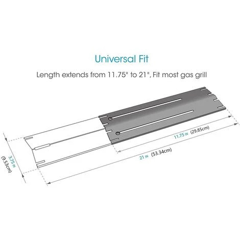 GFTIME 30cm à 53cm Pièces De Rechange De Plaque De Diffuseur De Chaleur Universelle Réglable En Acier Inoxydable Pour Barbecue Grill à Gaz Landmann, Taino, Brinkmann, Charbroil, Uniflame, ProfiCook, Outback, Campingaz, Paquet De 3 2 GFTIME 30cm à 53cm Pièces De Rechange De Plaque De Diffuseur De Chaleur Universelle Réglable En Acier Inoxydable Pour Barbecue Grill à Gaz Landmann, Taino, Brinkmann, Charbroil, Uniflame, ProfiCook, Outback, Campingaz, Paquet De 3 – Image 2