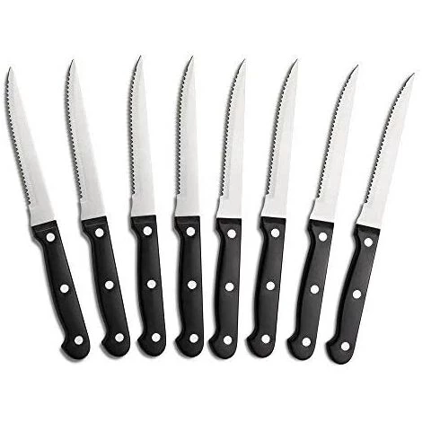 BRIDAY Ensemble De 8 Couteaux à Steak Triple Rivet De 4,5 Po, Noir 2 BRIDAY Ensemble De 8 Couteaux à Steak Triple Rivet De 4,5 Po, Noir – Image 2