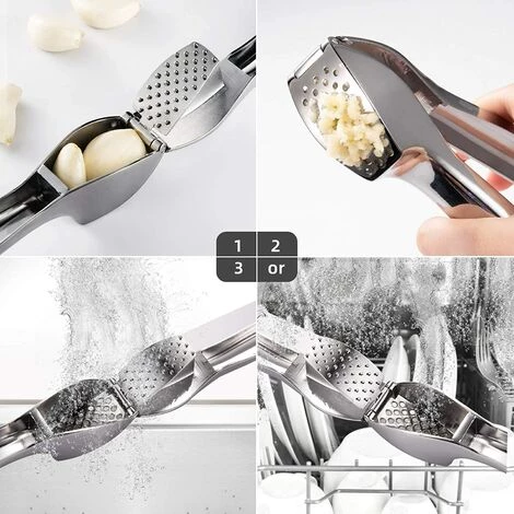 BETTERLIFE Presse Ail Professionnel Garlic Press Pratique Solide Nettoyage Facile Pour La Cuisine 4 BETTERLIFE Presse Ail Professionnel Garlic Press Pratique Solide Nettoyage Facile Pour La Cuisine – Image 4