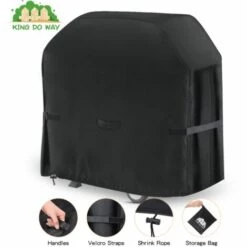 TIGA Housse De Barbecue Bache De Barbecue étanche 420D Tissu Robuste Extérieur étanche à La Poussière (147x61x122cm)