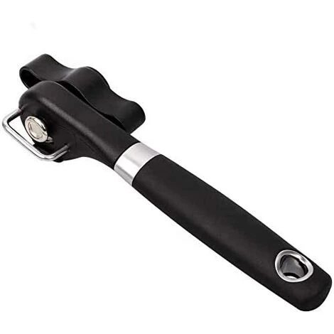 Ouvre-boîte Manuel De Sécurité, Ouvre-boîte En Acier Inoxydable Conception Ergonomique Et Antidérapante Avec Bord Lisse, Coupe Sans Arêtes Vives, Couvercle Pouvant être Remis En Place (noir) GrooFoo 1 Ouvre-boîte Manuel De Sécurité, Ouvre-boîte En Acier Inoxydable Conception Ergonomique Et Antidérapante Avec Bord Lisse, Coupe Sans Arêtes Vives, Couvercle Pouvant être Remis En Place (noir) GrooFoo