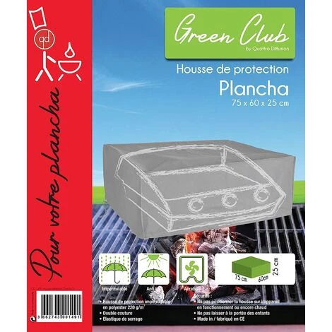 GREENCLUB Housse De Protection Pour Plancha à Poser Haute Qualité Polyester L 75 X L 60 X H 25 Cm Couleur Anthracite - Anthracite 2 GREENCLUB Housse De Protection Pour Plancha à Poser Haute Qualité Polyester L 75 X L 60 X H 25 Cm Couleur Anthracite - Anthracite – Image 2