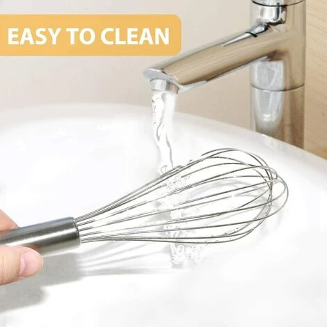 ECHOO Fouets En Acier Inoxydable Ensemble De Fouets à Ballon De 10 " Fouets En Fil D'acier à Main Fouet à Oeufs Manuel Cuisine Pour Cuisiner Mélanger Mélanger Remuant Battre 4 ECHOO Fouets En Acier Inoxydable Ensemble De Fouets à Ballon De 10 " Fouets En Fil D'acier à Main Fouet à Oeufs Manuel Cuisine Pour Cuisiner Mélanger Mélanger Remuant Battre – Image 4