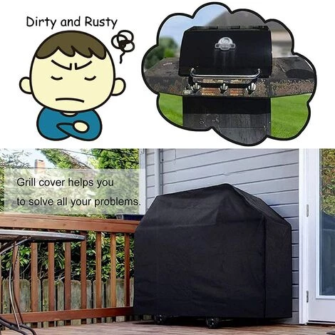 DONTODENT 1pcs Housse Barbecue,Housse Barbecue Gaz Bache Barbecue De Protection BBQ Couverture Anti-UV Imperméable Pour 145 X 61 X 117 Cm 4 DONTODENT 1pcs Housse Barbecue,Housse Barbecue Gaz Bache Barbecue De Protection BBQ Couverture Anti-UV Imperméable Pour 145 X 61 X 117 Cm – Image 4