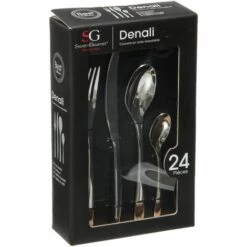 SECRET DE GOURMET Ménagère Denali En Acier Inoxydable - 24 Pièces - Largeur 2.6 Cm, Profondeur 21.5 Cm, Hauteur 0.4 Cm - Argent 5 SECRET DE GOURMET Ménagère Denali En Acier Inoxydable - 24 Pièces - Largeur 2.6 Cm, Profondeur 21.5 Cm, Hauteur 0.4 Cm - Argent -Accessoires de barbecue Soldes 39440577 3
