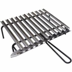 FONDERIA BONGIOVANNI Grille Inox, Grille Inox Pour Barbecue Avec Récupération D'huile + GRATUIT Choisir La Taille : 40x35 Cm