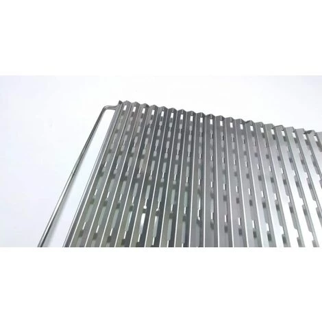FONDERIA BONGIOVANNI Grille En Acier Inoxydable Pour Poêle Cheminée Barbecue Avec Poignées En Bois Amovibles Choisissez La Taille: 67x40 Cm 2 FONDERIA BONGIOVANNI Grille En Acier Inoxydable Pour Poêle Cheminée Barbecue Avec Poignées En Bois Amovibles Choisissez La Taille: 67x40 Cm – Image 2