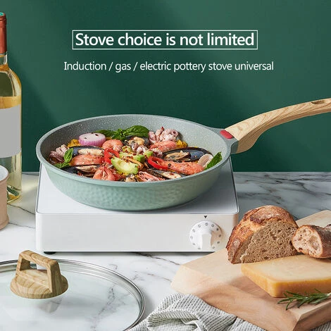 ASUPERMALL Poele A Frire A Induction Poele A Pain Maifan Pierre Antiadhesive Poele A Frire Avec Manche En Bois Poele A Omelette Pour Bebe Enfants Cuisson Des Aliments, 24Cm Type 1 - 24Cm Type 1 4 ASUPERMALL Poele A Frire A Induction Poele A Pain Maifan Pierre Antiadhesive Poele A Frire Avec Manche En Bois Poele A Omelette Pour Bebe Enfants Cuisson Des Aliments, 24Cm Type 1 - 24Cm Type 1 – Image 4