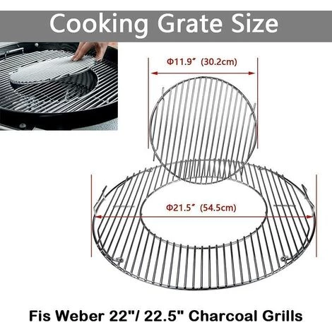 GFTIME Grille De Cuisson, Grille De Charbon De Bois Et Kit De Nettoyage Pour Le Gril à Charbon De Bois Weber 57CM 2 GFTIME Grille De Cuisson, Grille De Charbon De Bois Et Kit De Nettoyage Pour Le Gril à Charbon De Bois Weber 57CM – Image 2