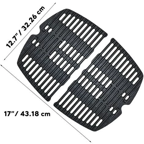 GFTIME 43 X 32CM 7644 Grille De Cuisson En Fonte Accessoires Pour Barbecue Weber Q100, Q1000, Q1200, Q1400 Grille à Gaz Pièces De Rechange, Ne Convient Pas Aux Grilles De La Série Weber Q200 Q300, Paquet 2 2 GFTIME 43 X 32CM 7644 Grille De Cuisson En Fonte Accessoires Pour Barbecue Weber Q100, Q1000, Q1200, Q1400 Grille à Gaz Pièces De Rechange, Ne Convient Pas Aux Grilles De La Série Weber Q200 Q300, Paquet 2 – Image 2