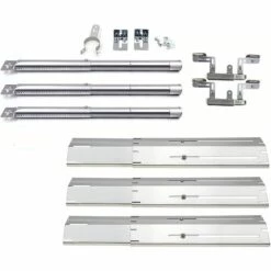 GFTIME Universel Réglable Brûleurs De Gril, Tubes Croisés, Plaques De Diffuseur De Chaleur En Acier Inoxydable Pour Brinkmann 3 Brûleur 810-3330-S, 5 Brûleur 810-3660-S 810-1750-S 810-4580-S 810-2511-S, Lot De 3