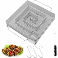 TANABATA Générateur De Fumée Froide, Enérateur De Fumée Froide En Acier Inoxydable, Générateur De Fumée Professionnel Avec Brosse De Nettoyage Et Crochet, Convient à Tous Les Barbecues Et Fumeurs