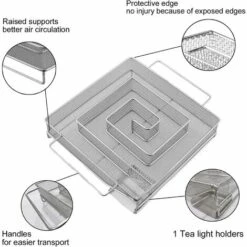 TANABATA Générateur De Fumée Froide, Enérateur De Fumée Froide En Acier Inoxydable, Générateur De Fumée Professionnel Avec Brosse De Nettoyage Et Crochet, Convient à Tous Les Barbecues Et Fumeurs 7 TANABATA Générateur De Fumée Froide, Enérateur De Fumée Froide En Acier Inoxydable, Générateur De Fumée Professionnel Avec Brosse De Nettoyage Et Crochet, Convient à Tous Les Barbecues Et Fumeurs -Accessoires de barbecue Soldes 41581581 3