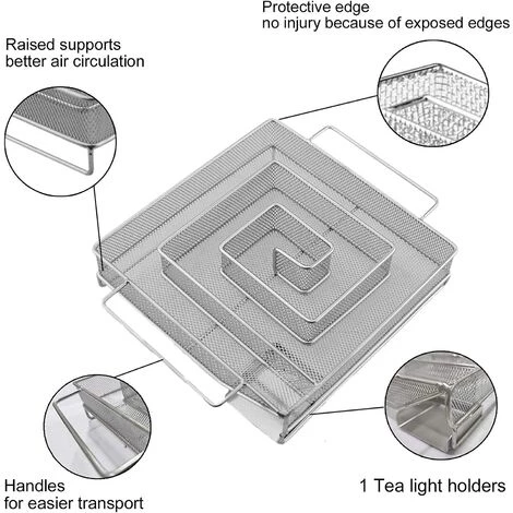 TANABATA Générateur De Fumée Froide, Enérateur De Fumée Froide En Acier Inoxydable, Générateur De Fumée Professionnel Avec Brosse De Nettoyage Et Crochet, Convient à Tous Les Barbecues Et Fumeurs 3 TANABATA Générateur De Fumée Froide, Enérateur De Fumée Froide En Acier Inoxydable, Générateur De Fumée Professionnel Avec Brosse De Nettoyage Et Crochet, Convient à Tous Les Barbecues Et Fumeurs – Image 3