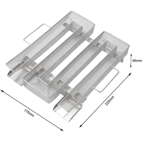 VERSAILLESFR Générateur De Fumée De Calcaire En Acier Inoxydable Pour Fumoir à Tartre Cold Smoke Generator, Food Smoker, Meat Smoker Pour Barbecue à Boule, BBQ, Fumoir, Fumoir (22,5 X 17,5 X 4,5 Cm) 2 VERSAILLESFR Générateur De Fumée De Calcaire En Acier Inoxydable Pour Fumoir à Tartre Cold Smoke Generator, Food Smoker, Meat Smoker Pour Barbecue à Boule, BBQ, Fumoir, Fumoir (22,5 X 17,5 X 4,5 Cm) – Image 2