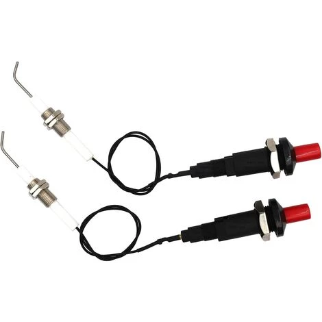 VERSAILLESFR Lot De 2 Allume-feux Piezo Pour Gril à Gaz, Cuisinière, Chauffage, Grill, Bouton Poussoir Avec électrode Universelle Filetée En Céramique - 30 Cm 2 VERSAILLESFR Lot De 2 Allume-feux Piezo Pour Gril à Gaz, Cuisinière, Chauffage, Grill, Bouton Poussoir Avec électrode Universelle Filetée En Céramique - 30 Cm – Image 2