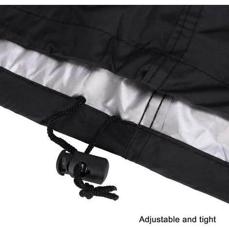VERSAILLESFR Housse Barbecue(77 X 58 Cm), Rond Housse Bâche De Protection BBQ Couverture Anti-poussière Anti-UV Anti-Pluie Pour Grill à Gaz Électrique Jardin Patio Weber Avec Sac De Rangement(Noir) 4 VERSAILLESFR Housse Barbecue(77 X 58 Cm), Rond Housse Bâche De Protection BBQ Couverture Anti-poussière Anti-UV Anti-Pluie Pour Grill à Gaz Électrique Jardin Patio Weber Avec Sac De Rangement(Noir) – Image 4