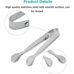 VERSAILLESFR Lot De 10 Mini Pinces à Glaçons En Acier Inoxydable Pour Fête De Mariage, Bar, Cuisine, Bonbons, Gâteaux, Café, Thé 7 VERSAILLESFR Lot De 10 Mini Pinces à Glaçons En Acier Inoxydable Pour Fête De Mariage, Bar, Cuisine, Bonbons, Gâteaux, Café, Thé -Accessoires de barbecue Soldes 41867372 3