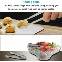 VERSAILLESFR Lot De 10 Mini Pinces à Glaçons En Acier Inoxydable Pour Fête De Mariage, Bar, Cuisine, Bonbons, Gâteaux, Café, Thé 9 VERSAILLESFR Lot De 10 Mini Pinces à Glaçons En Acier Inoxydable Pour Fête De Mariage, Bar, Cuisine, Bonbons, Gâteaux, Café, Thé -Accessoires de barbecue Soldes 41867372 5