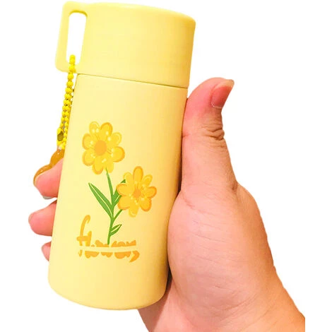 HAPPYSHOPPING 150 Ml Mini Tasse Thermos Bouteille D'eau Thermique Avec Sangle Bouteille D'eau Portable Etanche Aux Fuites En Acier Inoxydable Flacons Sous Vide Bouteille Pour Voyage En Plein Air Gym Fitness, Modele: Jaune - Modele:Jaune 1 HAPPYSHOPPING 150 Ml Mini Tasse Thermos Bouteille D'eau Thermique Avec Sangle Bouteille D'eau Portable Etanche Aux Fuites En Acier Inoxydable Flacons Sous Vide Bouteille Pour Voyage En Plein Air Gym Fitness, Modele: Jaune - Modele:Jaune