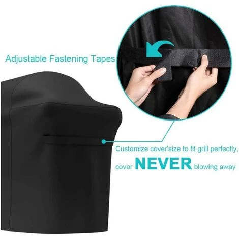 TANABATA Housse Barbecue Gaz,Housse De Protection Plancha 210D Etanche,Housse De Protection Pour Barbecue XL Sangle Ajustable,Convient La Plupart Des Grill (145 * 61 * 117cm) 4 TANABATA Housse Barbecue Gaz,Housse De Protection Plancha 210D Etanche,Housse De Protection Pour Barbecue XL Sangle Ajustable,Convient La Plupart Des Grill (145 * 61 * 117cm) – Image 4