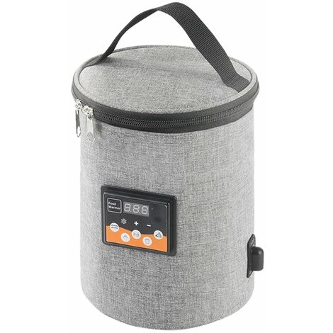 HAPPYSHOPPING Four Portable 12V Rechauffeur De Nourriture Pour Voiture Mini Four Personnel Avec Affichage Numerique Temperature Prereglee Chauffage De Voiture Electrique Boite A Lunch Pour Road Trip Camping Pique-Nique En Deplacement Travail De Bureau,Modele:Gris 1 HAPPYSHOPPING Four Portable 12V Rechauffeur De Nourriture Pour Voiture Mini Four Personnel Avec Affichage Numerique Temperature Prereglee Chauffage De Voiture Electrique Boite A Lunch Pour Road Trip Camping Pique-Nique En Deplacement Travail De Bureau,Modele:Gris