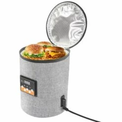 HAPPYSHOPPING Four Portable 12V Rechauffeur De Nourriture Pour Voiture Mini Four Personnel Avec Affichage Numerique Temperature Prereglee Chauffage De Voiture Electrique Boite A Lunch Pour Road Trip Camping Pique-Nique En Deplacement Travail De Bureau,Modele:Gris 8 HAPPYSHOPPING Four Portable 12V Rechauffeur De Nourriture Pour Voiture Mini Four Personnel Avec Affichage Numerique Temperature Prereglee Chauffage De Voiture Electrique Boite A Lunch Pour Road Trip Camping Pique-Nique En Deplacement Travail De Bureau,Modele:Gris -Accessoires de barbecue Soldes 42092347 4