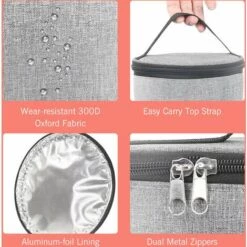 HAPPYSHOPPING Four Portable 12V Rechauffeur De Nourriture Pour Voiture Mini Four Personnel Avec Affichage Numerique Temperature Prereglee Chauffage De Voiture Electrique Boite A Lunch Pour Road Trip Camping Pique-Nique En Deplacement Travail De Bureau,Modele:Gris 9 HAPPYSHOPPING Four Portable 12V Rechauffeur De Nourriture Pour Voiture Mini Four Personnel Avec Affichage Numerique Temperature Prereglee Chauffage De Voiture Electrique Boite A Lunch Pour Road Trip Camping Pique-Nique En Deplacement Travail De Bureau,Modele:Gris -Accessoires de barbecue Soldes 42092347 5