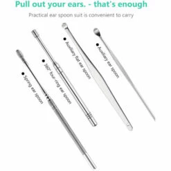 HAPPYSHOPPING 6pcs Ear Pick Set En Acier Inoxydable Earpick Cire D'oreille Curette Remover Oreille Cleaner Cuillere Spirale Oreille Nettoyer Outil Avec CaseSilver 6PCS, Modele: Silver 6PCS - Modele:Argent 6PCS 9 HAPPYSHOPPING 6pcs Ear Pick Set En Acier Inoxydable Earpick Cire D'oreille Curette Remover Oreille Cleaner Cuillere Spirale Oreille Nettoyer Outil Avec CaseSilver 6PCS, Modele: Silver 6PCS - Modele:Argent 6PCS -Accessoires de barbecue Soldes 42450414 5