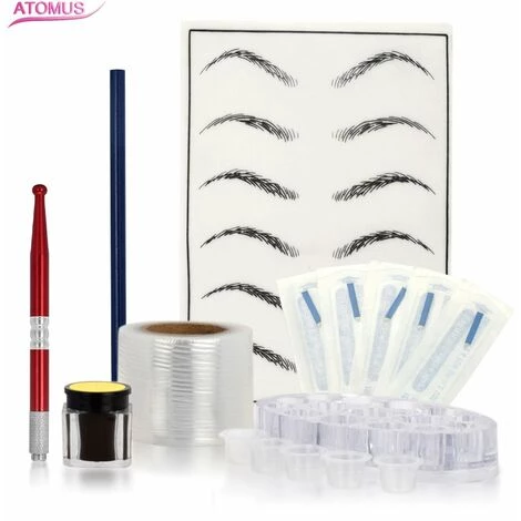 HAPPYSHOPPING Kit De Microblading Ensemble De Stylos A Aiguilles Pour Tatouage Des Sourcils Avec Pigment De Tatouage Pratique Pour Anneau De Peau Porte-gobelets En Plastique Crayon A Sourcils Pour Maquillage Permanent Des Sourcils Kits De Tatouage Multicolore, Modele: 1 HAPPYSHOPPING Kit De Microblading Ensemble De Stylos A Aiguilles Pour Tatouage Des Sourcils Avec Pigment De Tatouage Pratique Pour Anneau De Peau Porte-gobelets En Plastique Crayon A Sourcils Pour Maquillage Permanent Des Sourcils Kits De Tatouage Multicolore, Modele: