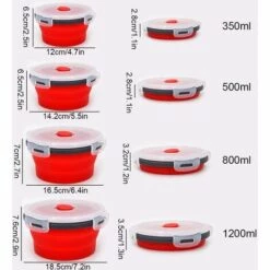 4PC Récipient Rond De Stockage De Nourriture En Silicone Avec Couvercle Sac De Rangement Pour Réfrigérateur-sans BPA, Adapté Au Four à Micro-ondes Lave-vaisselle Congélateur, Solution RV 8 4PC Récipient Rond De Stockage De Nourriture En Silicone Avec Couvercle Sac De Rangement Pour Réfrigérateur-sans BPA, Adapté Au Four à Micro-ondes Lave-vaisselle Congélateur, Solution RV -Accessoires de barbecue Soldes 42754709 4