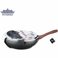 Peterhof PH-25325-28 : Wok De Revêtement En Marbre De 28 Cm Avec Couvercle En Verre 6 Peterhof PH-25325-28 : Wok De Revêtement En Marbre De 28 Cm Avec Couvercle En Verre -Accessoires de barbecue Soldes 42871039 3
