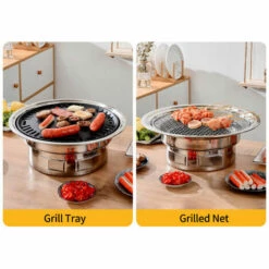 HAPPYSHOPPING 13 Pouces Coreen Barbecue Grill Multifonctionnel Charbon De Bois Barbecue Gril Rond Camping Rechaud De Table Fumeur Grill Grille Net Et Plateau Pour Cour Pique-nique Plage Barbecue, Modele : Argent 7 HAPPYSHOPPING 13 Pouces Coreen Barbecue Grill Multifonctionnel Charbon De Bois Barbecue Gril Rond Camping Rechaud De Table Fumeur Grill Grille Net Et Plateau Pour Cour Pique-nique Plage Barbecue, Modele : Argent -Accessoires de barbecue Soldes 43435839 3