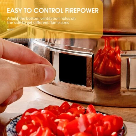 HAPPYSHOPPING 13 Pouces Coreen Barbecue Grill Multifonctionnel Charbon De Bois Barbecue Gril Rond Camping Rechaud De Table Fumeur Grill Grille Net Et Plateau Pour Cour Pique-nique Plage Barbecue, Modele : Argent 4 HAPPYSHOPPING 13 Pouces Coreen Barbecue Grill Multifonctionnel Charbon De Bois Barbecue Gril Rond Camping Rechaud De Table Fumeur Grill Grille Net Et Plateau Pour Cour Pique-nique Plage Barbecue, Modele : Argent – Image 4