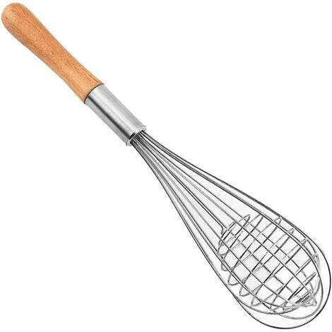 Kueatily Fouet De Cuisine à Main Fouet Patisserie En INOX Avec Manche De Bois 1 Kueatily Fouet De Cuisine à Main Fouet Patisserie En INOX Avec Manche De Bois