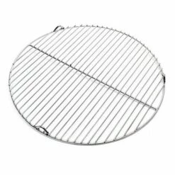 WILTEC Grille Acier Affiné Ronde 44,5 Cm Barbecue à Charbon De Bois /à Gaz Barbecue Avec Grill Pivotant