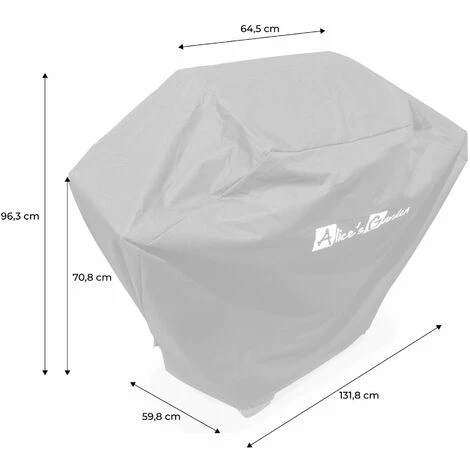ALICE'S GARDEN Housse En Polyester Et PVC Pour Barbecues Au Gaz Athos. Treville 3. Treville 4. Bazin 3. Jules 4. Bernard - Noir 4 ALICE'S GARDEN Housse En Polyester Et PVC Pour Barbecues Au Gaz Athos. Treville 3. Treville 4. Bazin 3. Jules 4. Bernard - Noir – Image 4