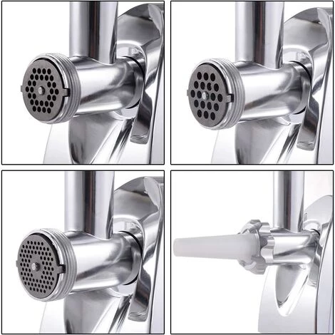 COSTWAY Hachoir à Viande Electrique Machine à Saucisses 1200W Inox Avec 3 Embouts, Classe énergétique A+ 2 COSTWAY Hachoir à Viande Electrique Machine à Saucisses 1200W Inox Avec 3 Embouts, Classe énergétique A+ – Image 2