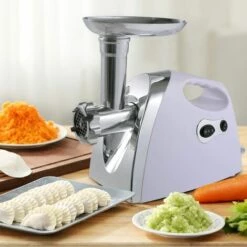 COSTWAY Hachoir à Viande Electrique Machine à Saucisses 1200W Inox Avec 3 Embouts, Classe énergétique A+ 7 COSTWAY Hachoir à Viande Electrique Machine à Saucisses 1200W Inox Avec 3 Embouts, Classe énergétique A+ -Accessoires de barbecue Soldes 44776410 3