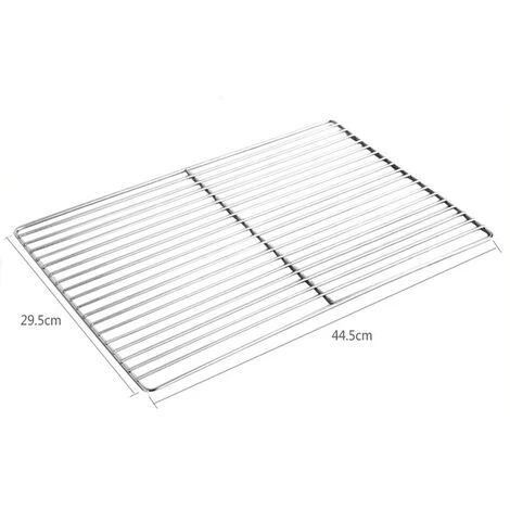 Grill Rack Grille En Acier Inoxydable Grille De Barbecue En Acier Inoxydable 44.5*29.5cm Fontainebleau Argent 2 Grill Rack Grille En Acier Inoxydable Grille De Barbecue En Acier Inoxydable 44.5*29.5cm Fontainebleau Argent – Image 2
