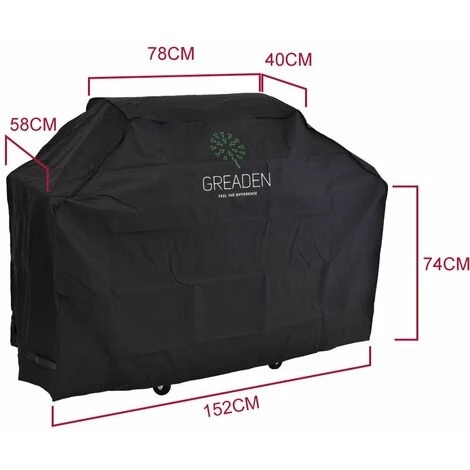 GREADEN Housse De Protection Pour Barbecue à Gaz PHÉNIX - Noir 2 GREADEN Housse De Protection Pour Barbecue à Gaz PHÉNIX - Noir – Image 2