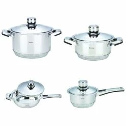 SILVANO Batterie De Cuisine 16 Pièces De Haute Qualité Thermomètre En Acier Inoxydable Intégré 9 SILVANO Batterie De Cuisine 16 Pièces De Haute Qualité Thermomètre En Acier Inoxydable Intégré -Accessoires de barbecue Soldes 45322278 5